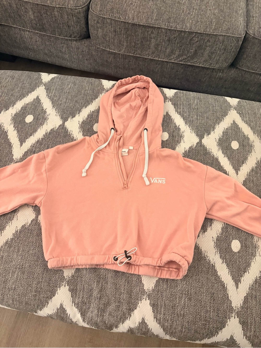 Vans Women's Cropped Hoodie in Dusty Rose